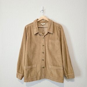 Camel Corduroy Button Up Chore Jacket XLP